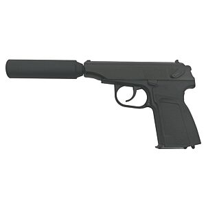 WE Makarov 654K with silencer gas pistol (full metal)