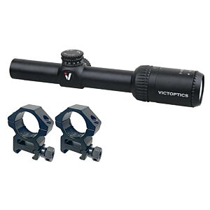 VictOptics 1-4x20 LPVO tactical scope with mount ring (black)