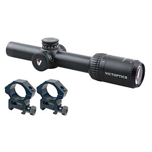 VictOptics 1-4x20IR LPVO tactical scope with mount ring (black)