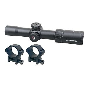 VictOptics S4 1.5-6x28 LPVO tactical scope with mount ring (black)