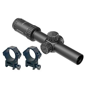 VictOptics S6 1.5-6x24I Fiber LPVO tactical scope with mount ring (black)
