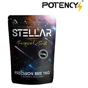 POTENCY STELLAR Surgical Shot 0.28g BIO BLACK bbs bag (3570pcs)