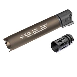 ASG silenziatore ROTEX con spegni fiamma 14mm- (FDE)