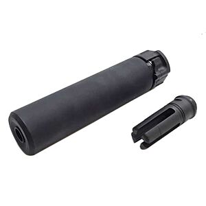 Angry Gun SF 556 socom silencer with hider for 14mm- electric gun (black)