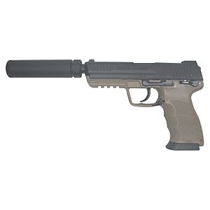 Marui H45 tactical gas pistol with silencer (tan)