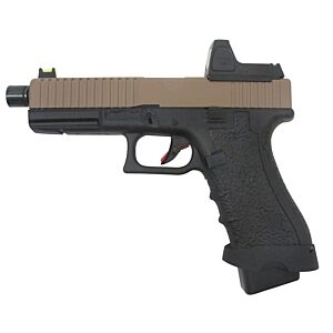 Vorsk g17 Custom BDS full metal gas pistol (black/tan)