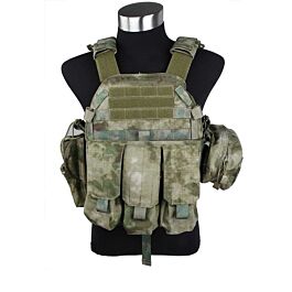 TMC 6094 style plate carrier with 3 pouches (atacs-fg)-airsoft tactical ...